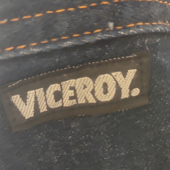 Women's High Rise Jeans - Navy with Rainbow Accent - Picture 2 of 5